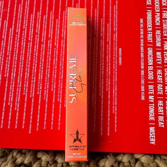 Entwined Jeffree Star Supreme Gloss - 1 AVA. - NWT - Peachy Nude - Picture 3 of 6